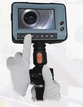 Эндоскоп для промышленного контроля с объективом камеры 6,0 мм, тестовый кабель 4 мтс, водонепроницаемый IP67, трубка с вольфрамовой оплеткой.
