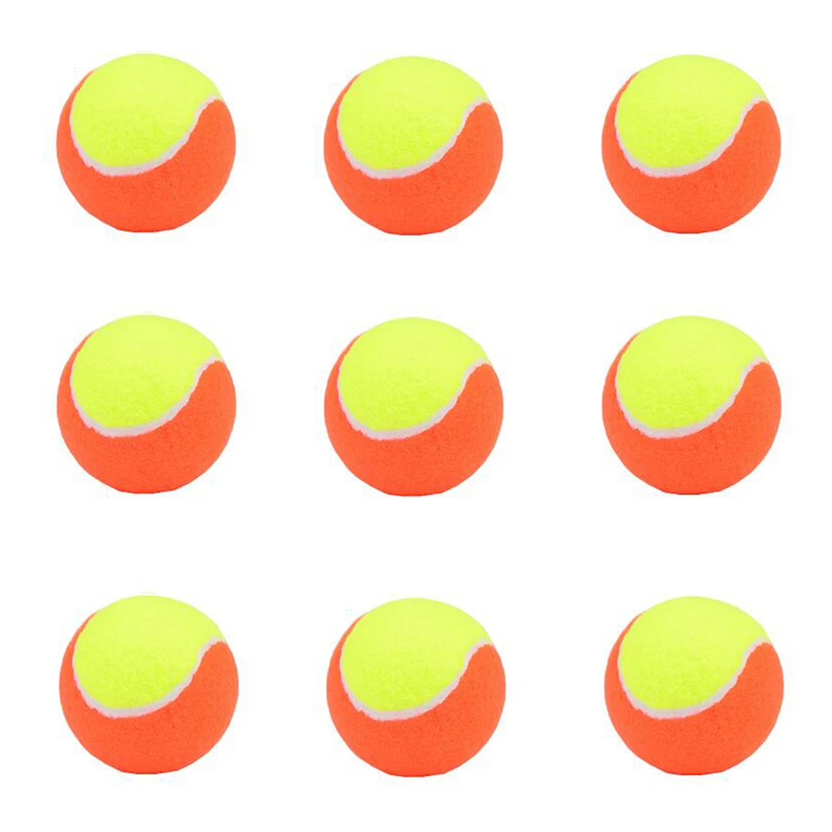 9 шт. Эластичный мягкий мяч для пляжного тенниса Высококачественные тренировочные резиновые теннисные мячи