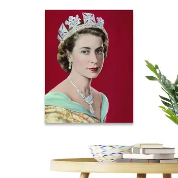 Портретный плакат королевы Елизаветы II Мемориальный фотопостер королевы Англии без рамки с изображением Ее Величества в честь Дома
