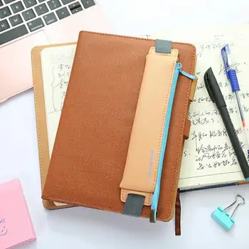 Роскошный пенал из искусственной кожи с эластичной пряжкой для книги, ноутбука, модной сумки для ручек, удобной для встреч, школьных канцелярских принадлежностей