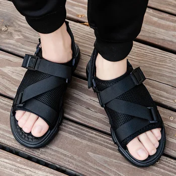 Сандалии мужские 2022 новые летние спортивные сандалии двойного назначения студенческая пляжная обувь для отдыха, вьетнамские тапочки, походные сандалии