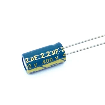 300 шт./лот 2,2 МКФ 400 В 2,2 МКФ алюминиевый электролитический конденсатор размер 6*12 20%