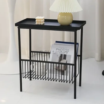 Датский дизайн / ins Style Диван Приставной столик из Кованого железа Угловой стол Nordic Прикроватный столик для хранения Вещей Журнальный столик Стеллаж