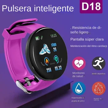 Смарт-Браслет Reloj Intelligent D18 Para Hombre Mujer Pulsera Conritmo Cardíaco Y Presión Артериальный Android Для Мужчин Smartwatch