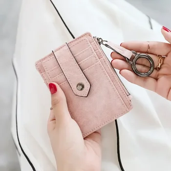 Многофункциональная маленькая сумка для карт, женская простая, Южная Корея, симпатичная личность, Мини-кошелек с несколькими картами, ультратонкий кошелек для монет.