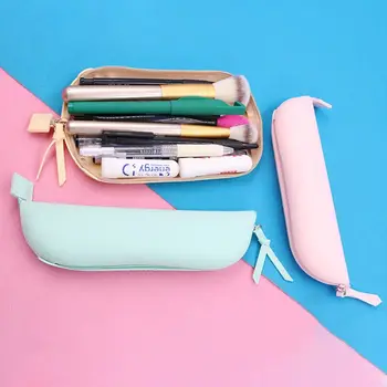 Водонепроницаемая сумка для хранения кистей для макияжа, портативная Грязеустойчивая пылезащитная косметичка, силиконовая многоцелевая сумка для карандашей, женская