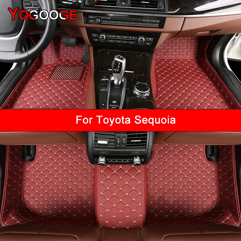 Автомобильные коврики YOGOOGE на заказ для Toyota Sequoia, автоаксессуары, коврик для ног