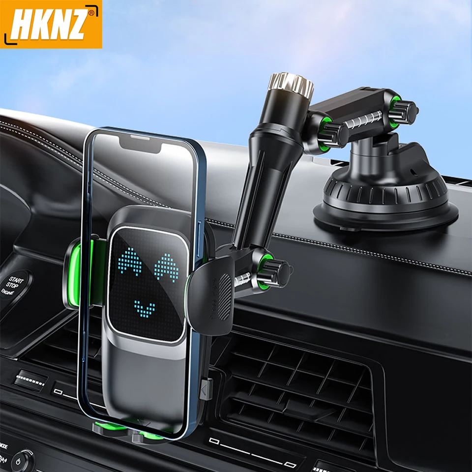 Автомобильный держатель для телефона на 360 °, Центральная консоль, крепление для смартфона на присоске, Универсальный кронштейн, Регулируемая опора для длинного рычага на лобовом стекле