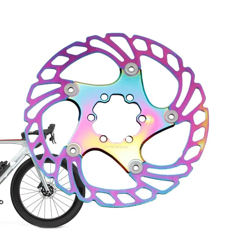 Велосипедный тормозной ротор, Разноцветные Тормоза для дисковых велосипедов, Аксессуар для велоспорта с полым дизайном для горных велосипедов, твердый дисковый тормоз Mini