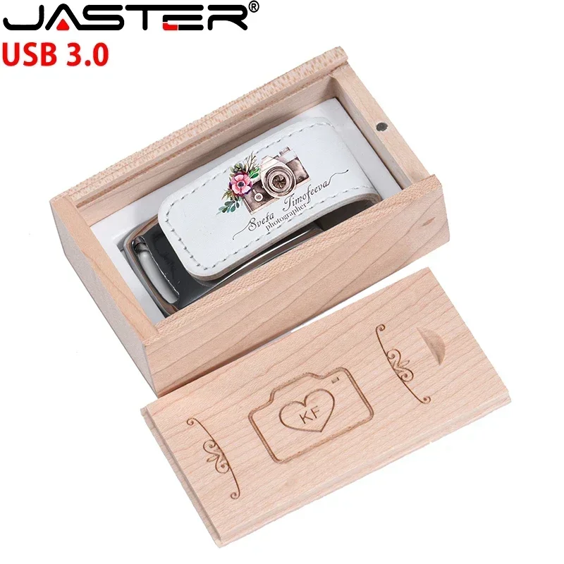 Высокоскоростные флэш-накопители USB 3.0 128 ГБ с бесплатным пользовательским логотипом, 64 ГБ Подвеска в деревянной коробке, USB-накопитель, 32 ГБ Креативная карта памяти, Свадебный подарок