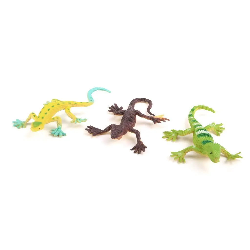 Геккон маленькая пластиковая ящерица имитирующая реальность украшения Детские игрушки 12 шт