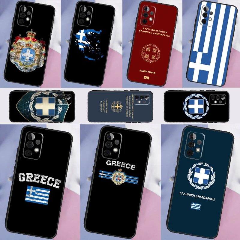 Греция Чехлы с греческим Флагом Для Samsung Galaxy A54 A34 A14 A52 A32 A22 A12 A13 A23 A33 A53 A73 A51 A71 Чехол