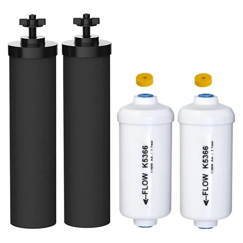 Запасные части для 2 BB9-2 И 2 фторидных фильтров для воды PF-2, совместимых с системой гравитационной фильтрации воды Black Berkey