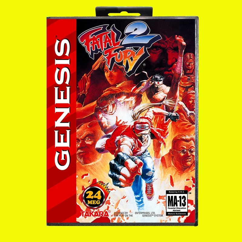 Игровая карта Fatal Fury 2 MD, 16 бит, США, чехол для картриджа игровой консоли Sega Megadrive Genesis