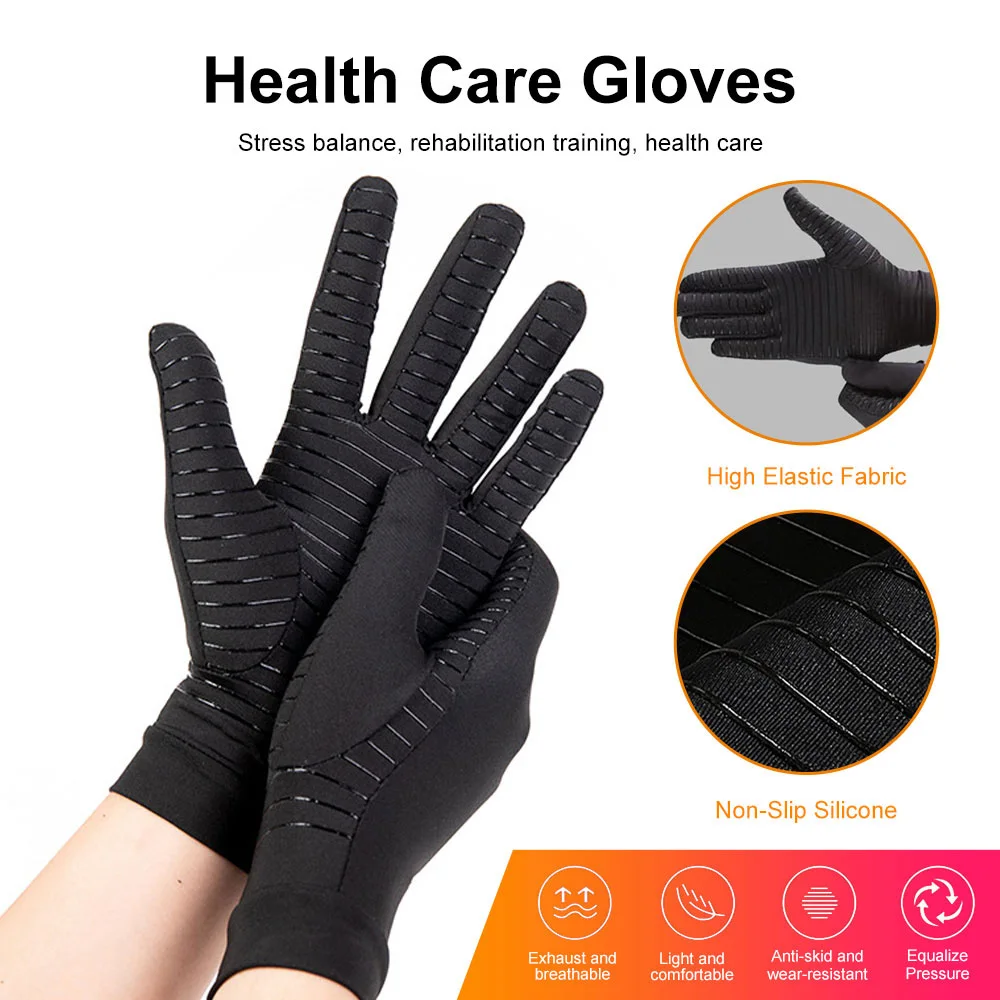 Компрессионные перчатки из медного волокна, спандекс, спортивные перчатки для бега с сенсорным экраном, перчатки для бега, зимние Теплые Велосипедные перчатки