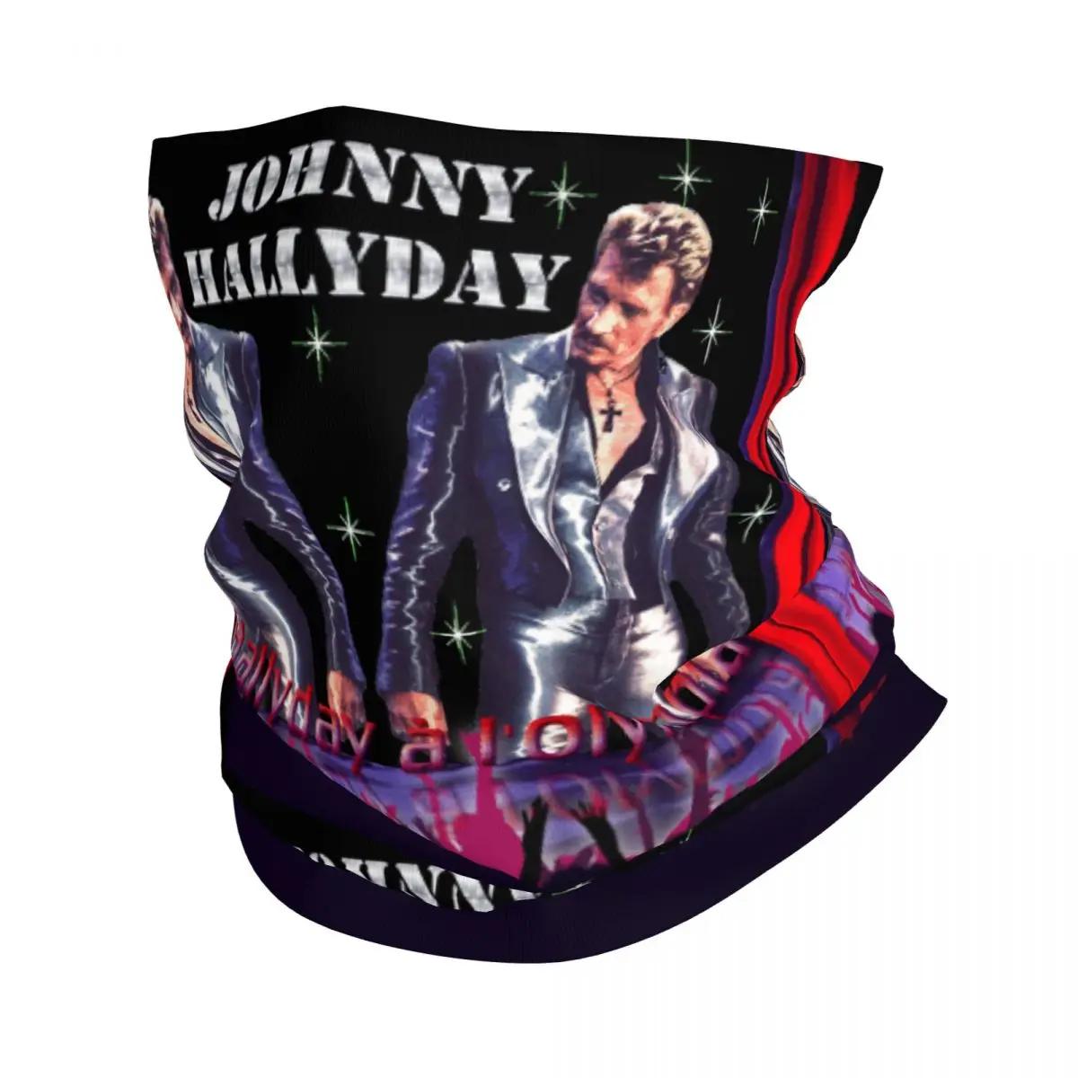 Крутые гетры Johnny Hallyday для женщин и мужчин, Ветрозащитный зимний шарф-бандана французского рок-певца для катания на лыжах