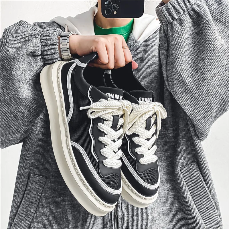 Маленькие Белые туфли Zapatos Para Adolescentes Hombre Board Shoes 2023 Весна Лето Сетчатая Дышащая Повседневная Обувь Tenis Masculino