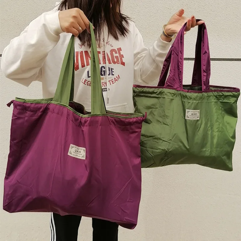 Многоразовые сумки для хранения Экологические покупки в супермаркете Модная сумка через плечо Бытовой Складной органайзер для овощей