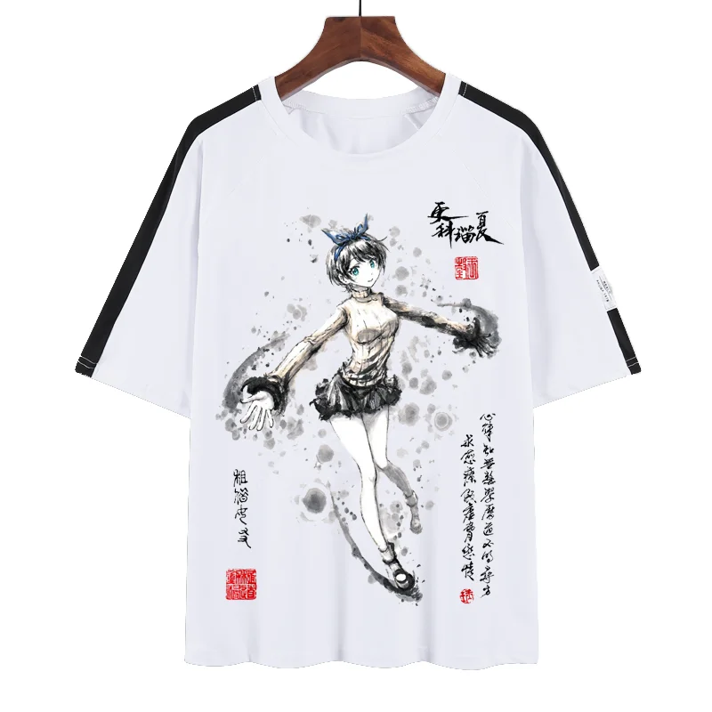 Новые футболки с рисунком аниме kanojo okarishimasu Loan girlfriend с коротким рукавом для мужчин и женщин, футболка для рисования тушью