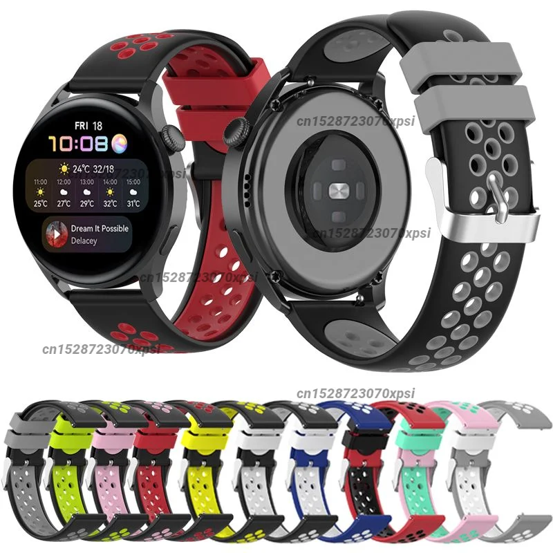 Спортивный Силиконовый 22 мм Ремешок для часов Huawei watch GT2 pro ECG SmartWatch Ремешок для Huawei Watch GT2 46 мм Honor watch GS PRO ремень