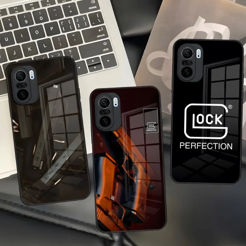 Чехол для телефона Glock Handgun для Xiaomi 13 12 X Redmi Note 11 10 S Lite T Pro POCO M4 X3 Glass